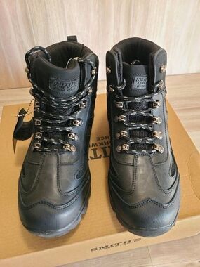 Smith’s Workwear Waterproof Hiking Boots Men’s 8 Black Trail Outdoor Boots